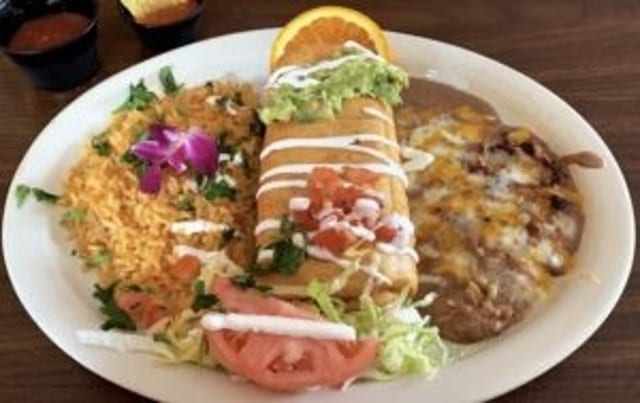 Chicken or Beef Chimichangas.